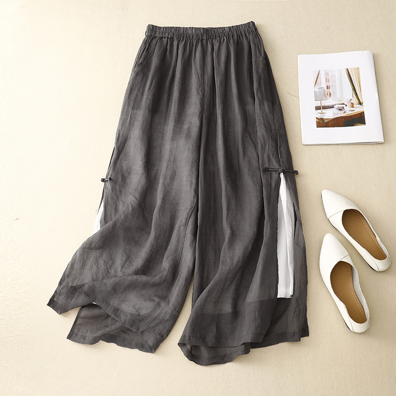 Wide-leg Artsy Casual Pants That Are Cool And Comfortable