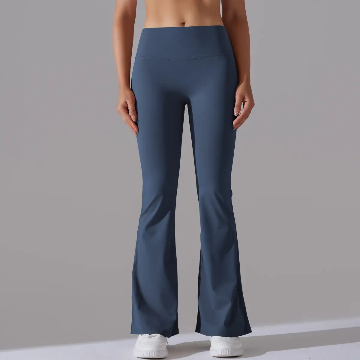 Double-sided Brushed Solid Color High Waist Casual Sports Wide-leg Pants