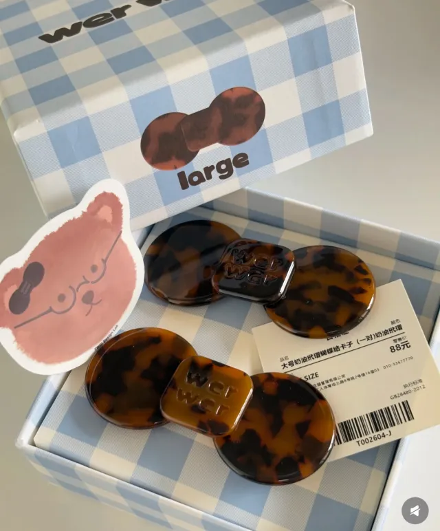 South Korea Sweet Girl Letter Bow Barrettes Leopard Print Large - Shop at LoveMi