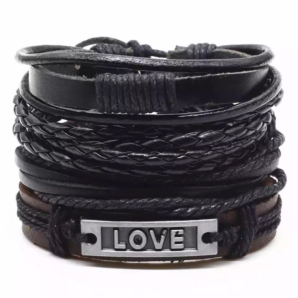 Multi-layer Bracelet Set Vintage-style Jewelry For Men
