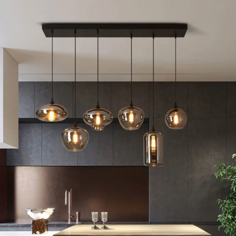 Modern Restaurant Ideas Personality Glass Lamp