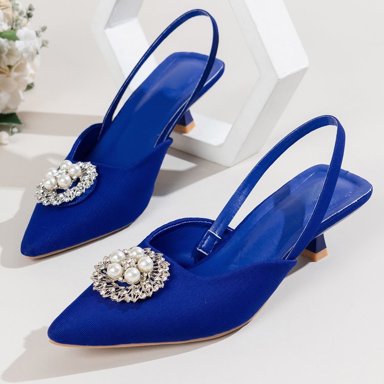 Rhinestone Pointed-Toe High-Heel Sandals, picture 5 of 6