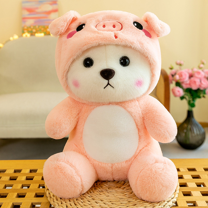 Colorful And Cute Strawberry Bear Plush Doll