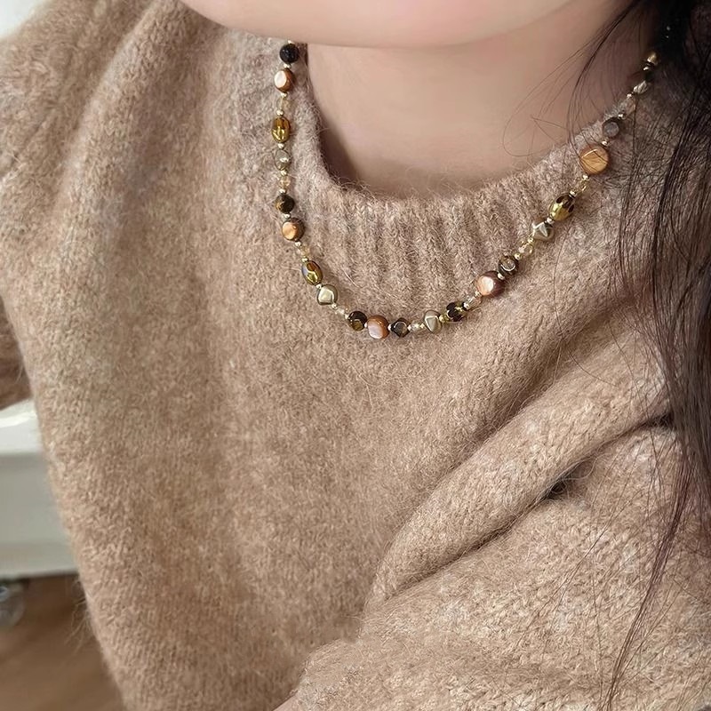Unique Maillard-style Tigers Eye Necklace