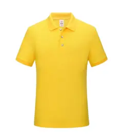 Summer Polo Shirt Men's High-grade Lapel - Yellow - View 1