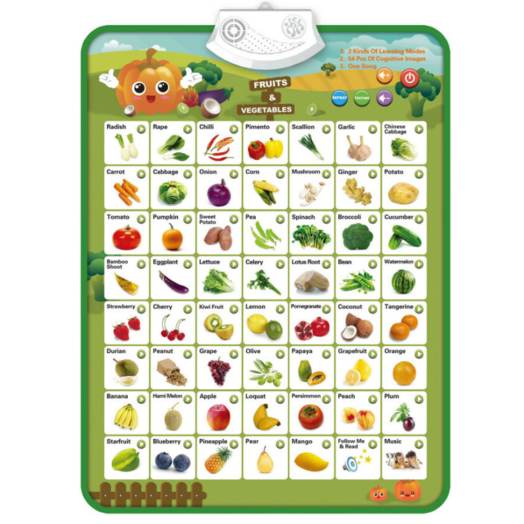 Vegetable And Fruit Wall Chart