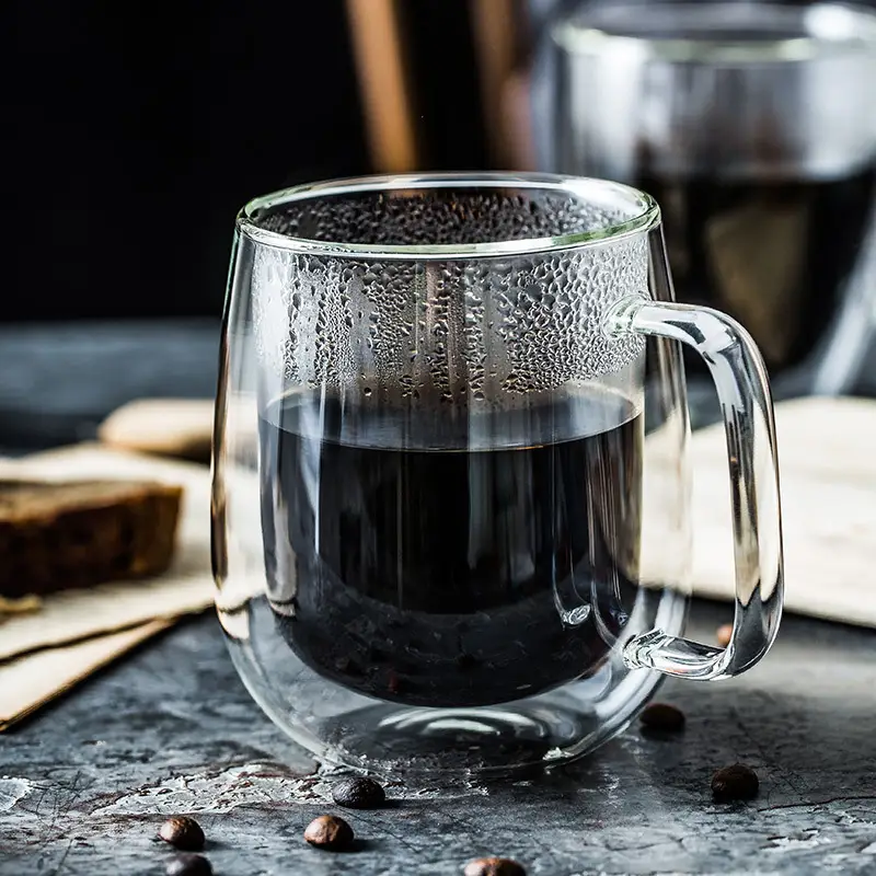 High-borosilicate Glass Clear Mug With A Handle