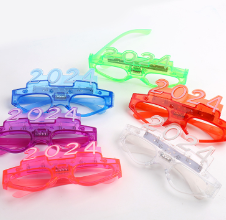 2024LED Cold Light Love Eyes Light Peach Heart Glasses