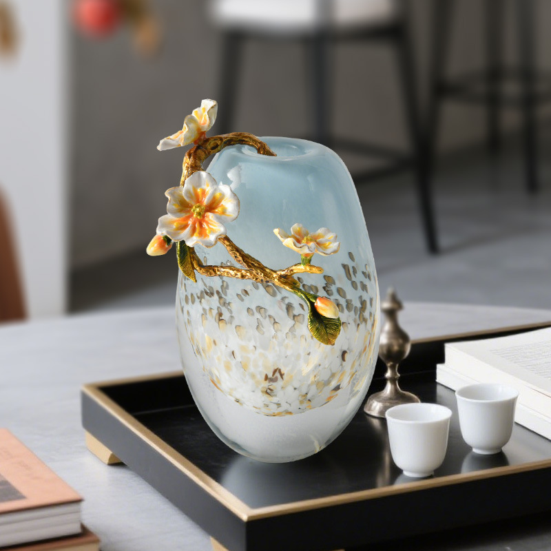 Glass Geometric Tabletop Vase