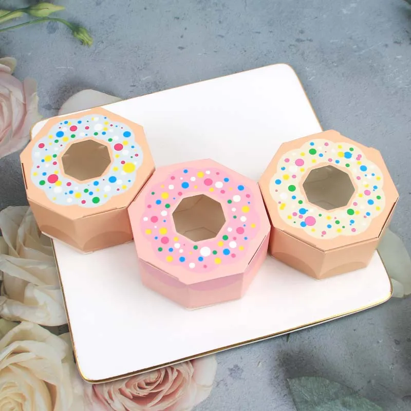 Candy Colored Donut Polygon Cookie Box