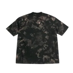 Tie-dye Pattern Short-sleeved T-shirt Popular Style - Black Gold - View 1