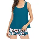 Blue And Green Pink Floral