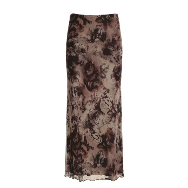 Women's Vintage Rose Print Skirt Rose - Shop at LoveMi