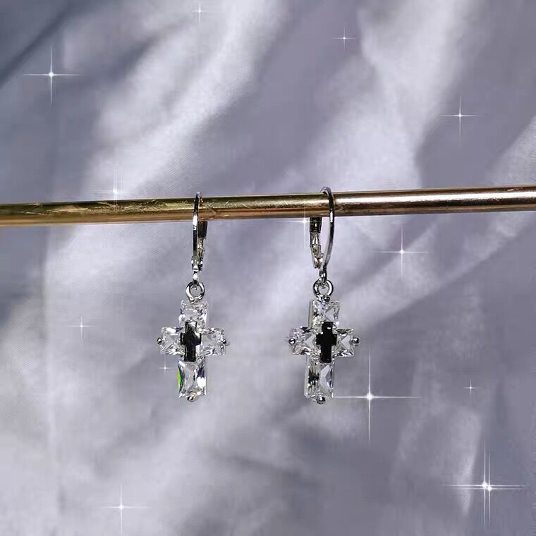 Harajuku Style Vintage Cross Shape Earrings