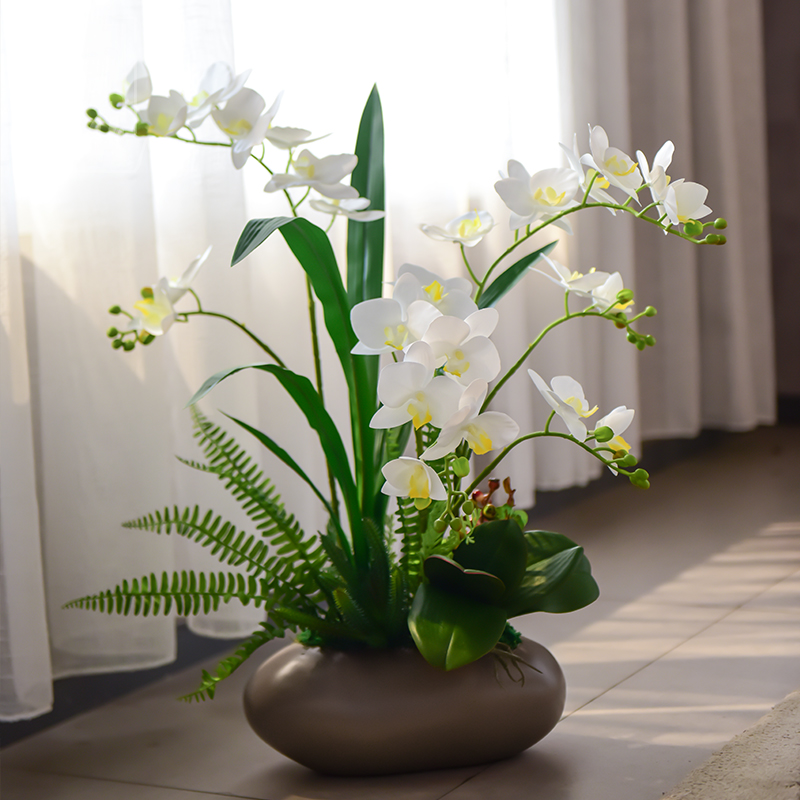 Faux Phalaenopsis Potted Plant, picture 11 of 12