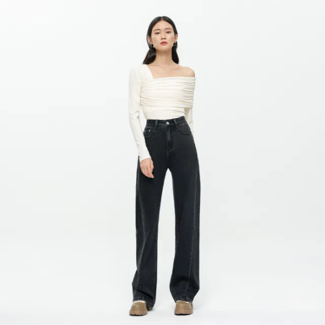 Fashion Personality Black And Gray Jeans For Women Black - Shop at LoveMi