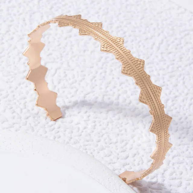 Bow Letter Personality Geometric Irregular Bracelet 24781Gold - Shop at LoveMi