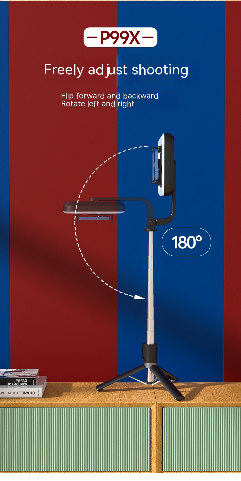 8-inch Beauty Fill Light Selfie Stick Bluetooth Remote Control Integrated Outdoor Floor Live Tripod - Image 5