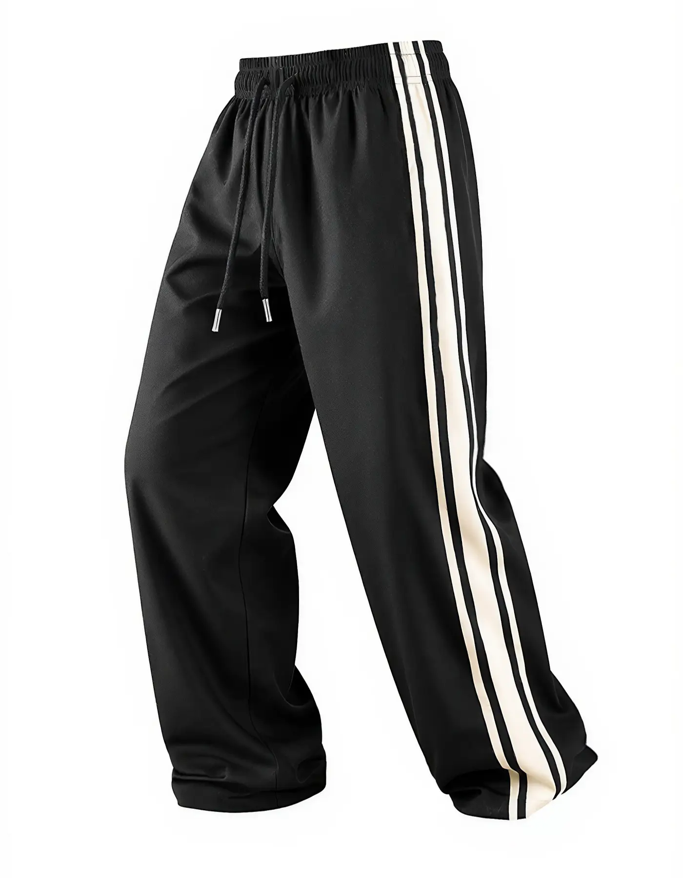 Mens Striped Sports Trousers With Two Stripes