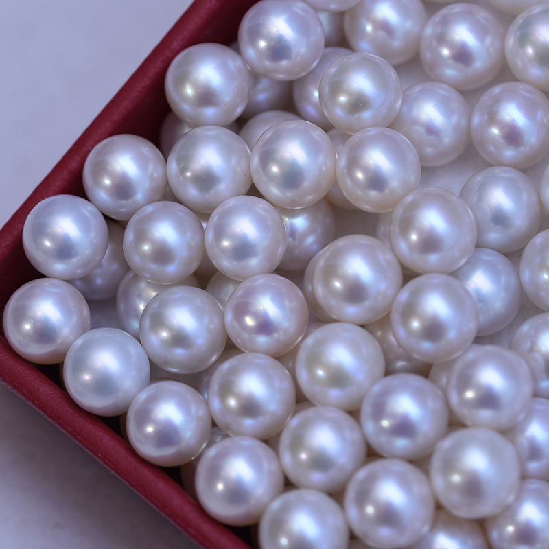 White Perfect Circle Strong Light Fine Micro Flaw Almost Flawless Pearl Bare Pearl 3