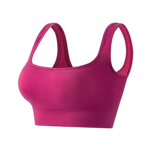 Large Size Push Up No Steel Ring Women's Sports Vest Wine Red - Shop at LoveMi