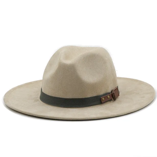 Army Green Ribbon Decoration Tibetan Top Hat Western Cowboy Hat Beige - Shop at LoveMi