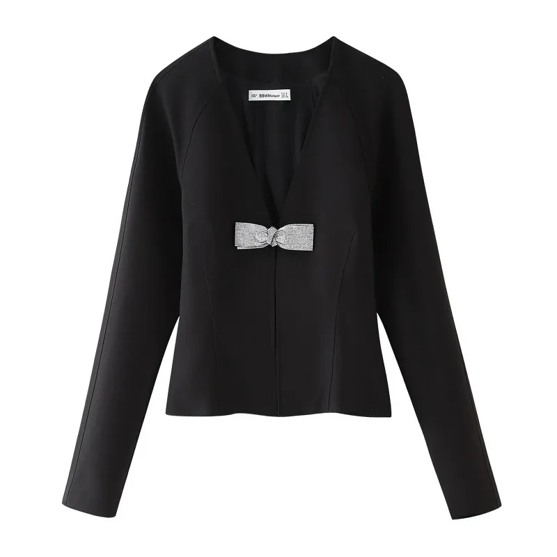 Summer Bow Slim Shirt Mini Skirt - Top
