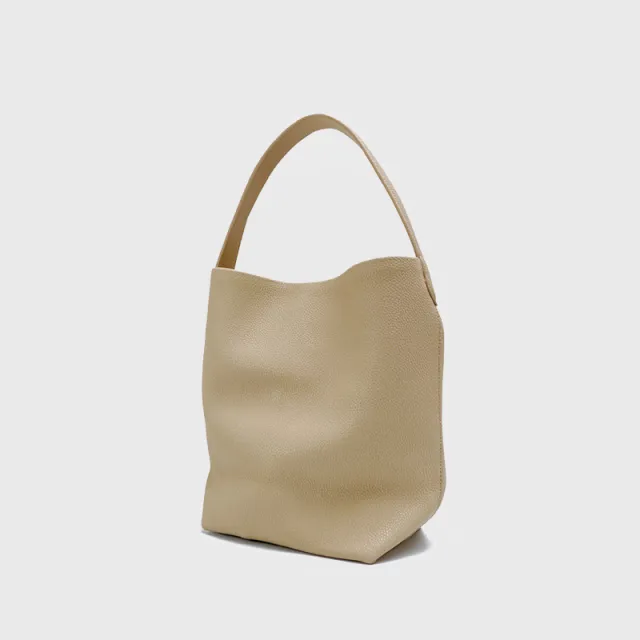 Women's Fashion All match One shoulder Bucket Bag Beige - Shop at LoveMi
