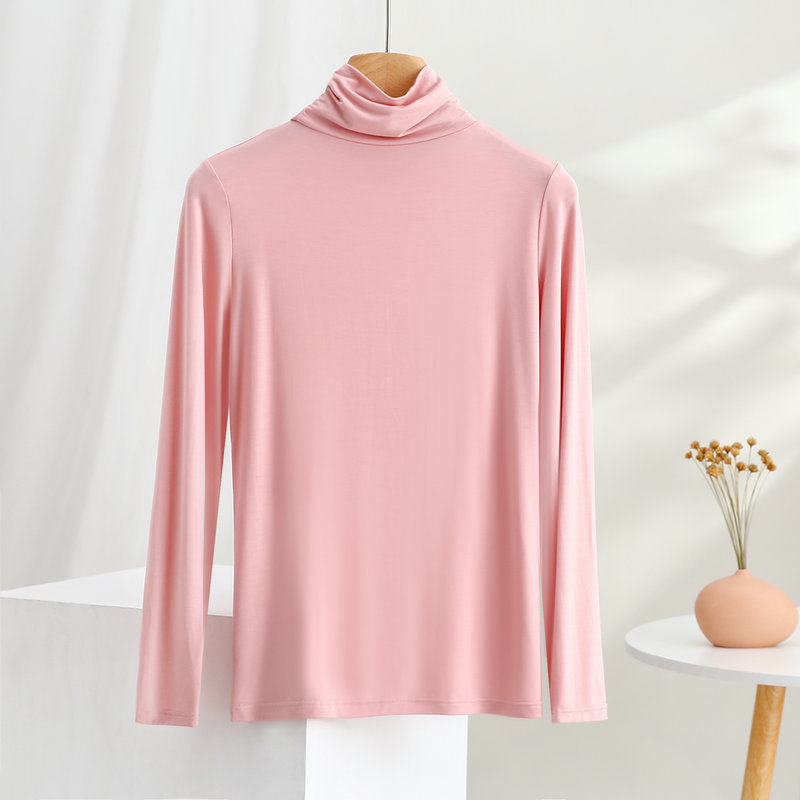 Womens SpringSummer Spliced Relaxed-Neck Base Layer Top