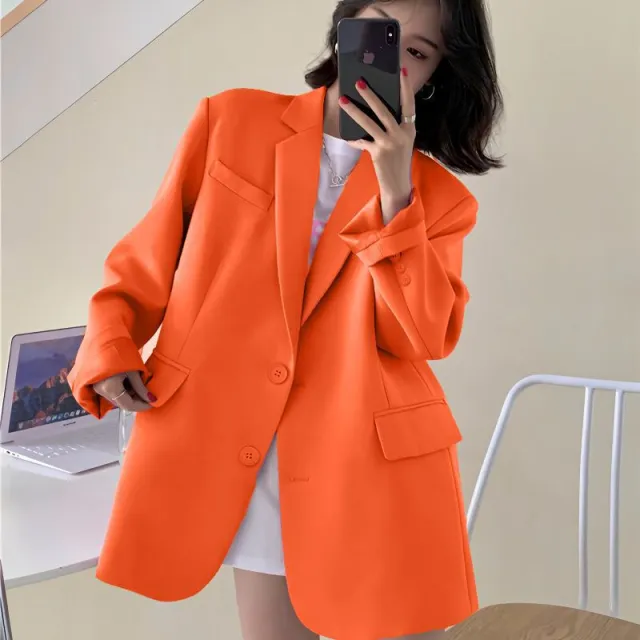Trendy Korean style Sophisticated Relaxed Casual And Versatile Top Orange - Shop at LoveMi