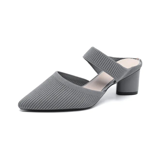 Casual Simple Pointed Toe Shallow Mouth Women's High Heels Gray - Shop at LoveMi