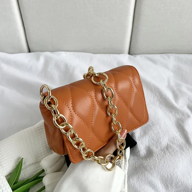 New Fashion Rhombus Chain Small Square Bag Casual All matching Yellow - Shop at LoveMi