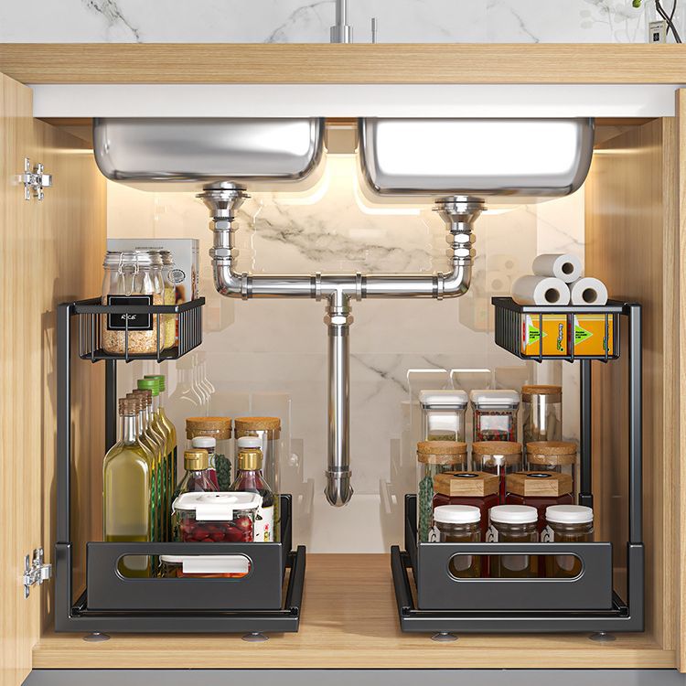 Under-the-sink Pull-out Shelf For The Kitchen Countertop Cornerstorage Rack For Spices And Condiments