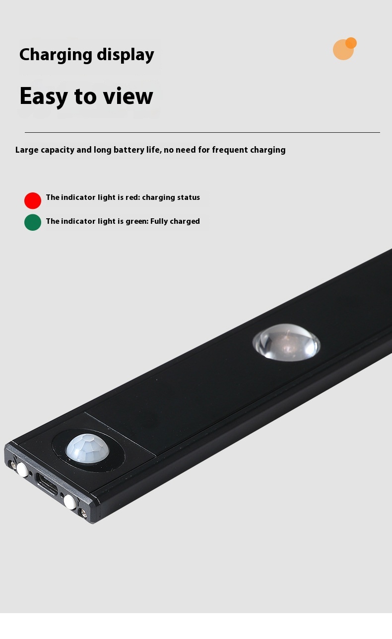 Smart Cat’s Eye Infrared Sensor Lamp Wine Cabinet Hallway Atmosphere Rechargeable Hill Corrugated Cabinet