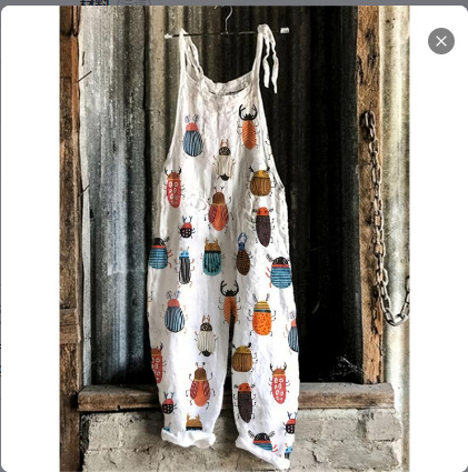 Womens 3D-printed Fashionable Versatile Casual Jumpsuit Pants