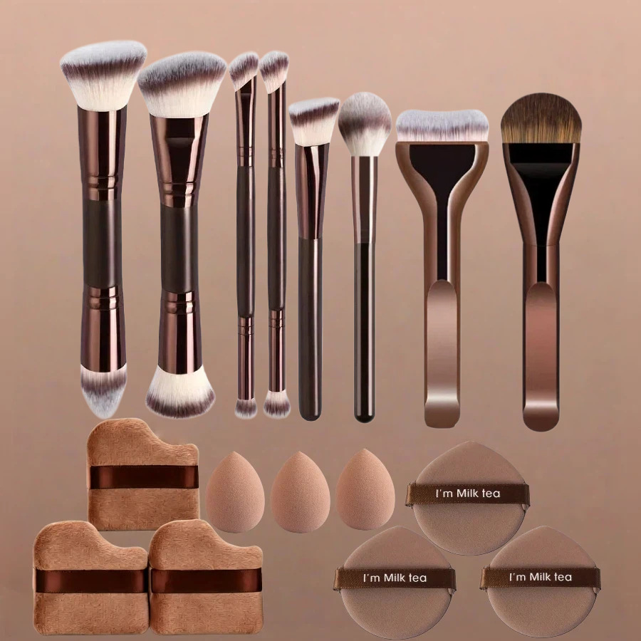 Coffee-colored Makeup Brush Beauty Tool 4