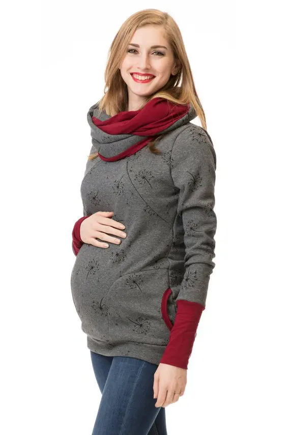 Title 20, Sweatshirt Hoodie Women Long Sleeve Breastfeedi...