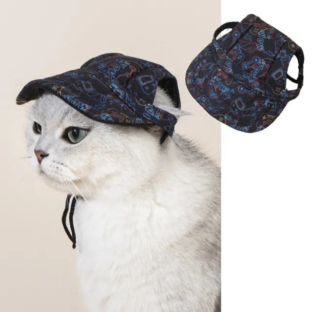 Pet Baseball Cap Leisure Sports Wind Sun Protection Sunshade Black Pattern - Shop at LoveMi