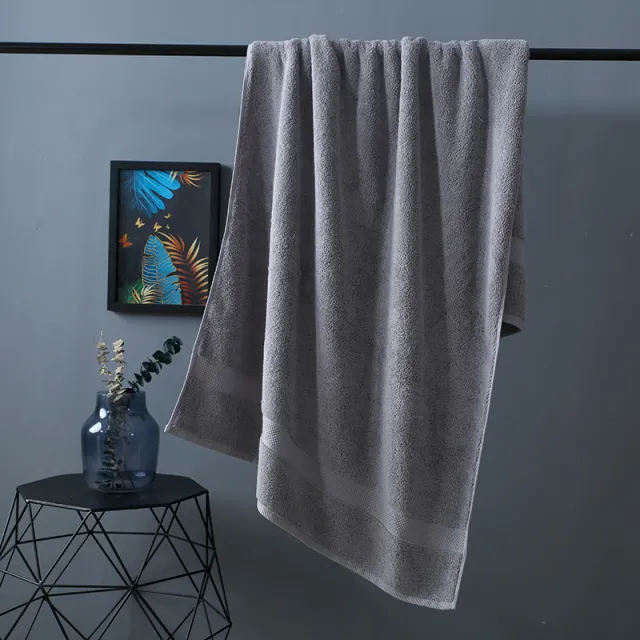Class A Plus sized Thick Long staple Cotton Bath Towel Dark Gray - Shop at LoveMi