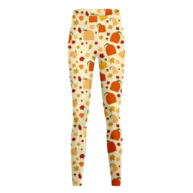 Women's Fashion Casual Halloween Pumpkin Print High Waist Yoga Slim Fit Fitness Pants Yjkxps159 S - Shop at LoveMi
