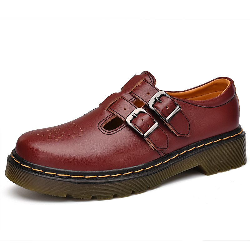 Square-Button Retro Loafers