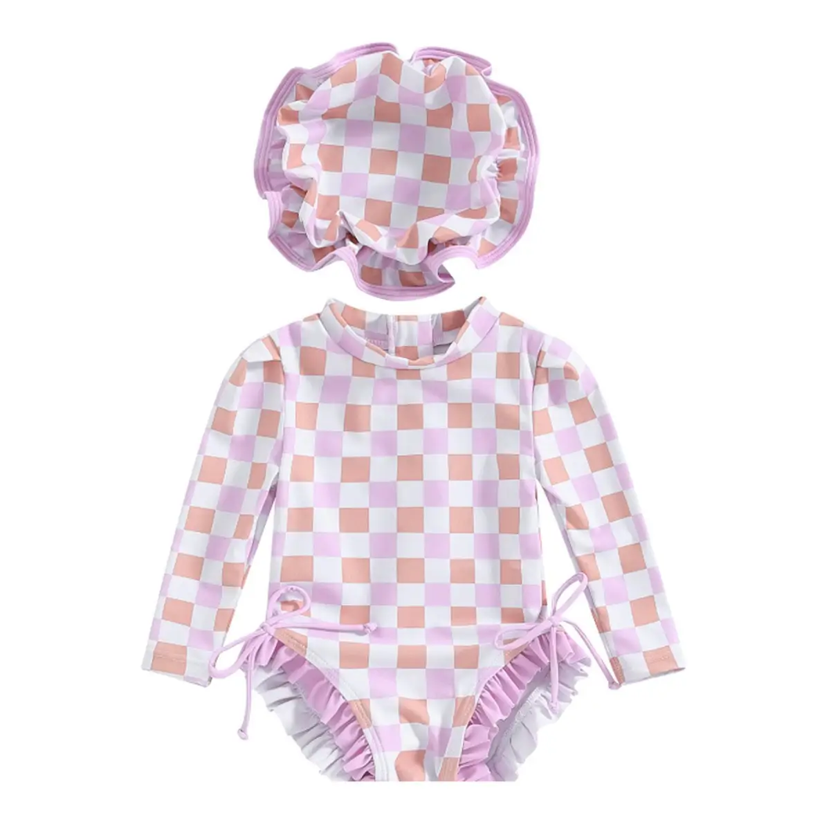 Children's Pleating One-piece Swimsuit