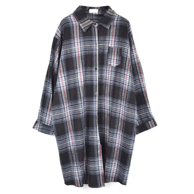 Fashion Striped Plus Size Shirt For Women Blue - Shop at LoveMi