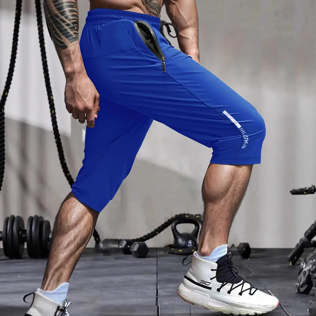 Men's Ice Silk Sports Casual Pants Cropped