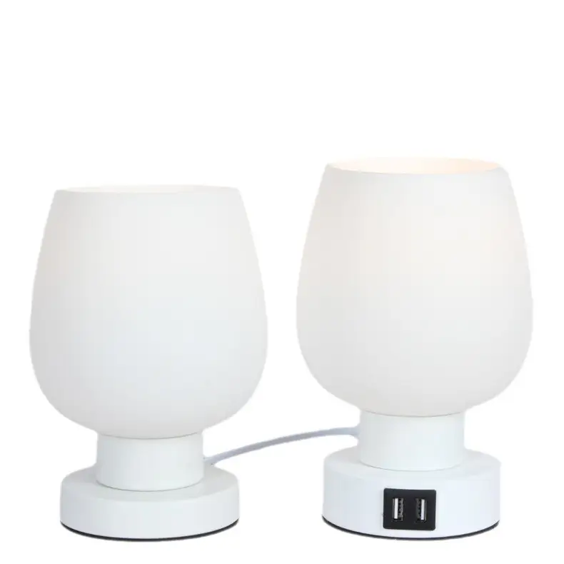 Nordic Simple Touch Glass Lamp Dimming Bedside Bedroom Usb Night Light