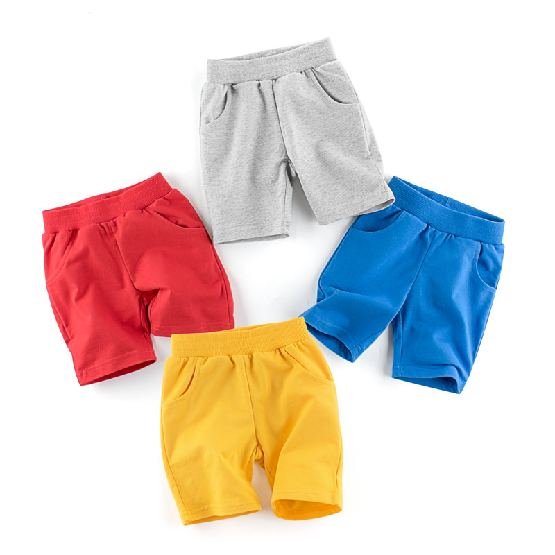 Fashionable Solid-Colored Cropped Pants For Boys