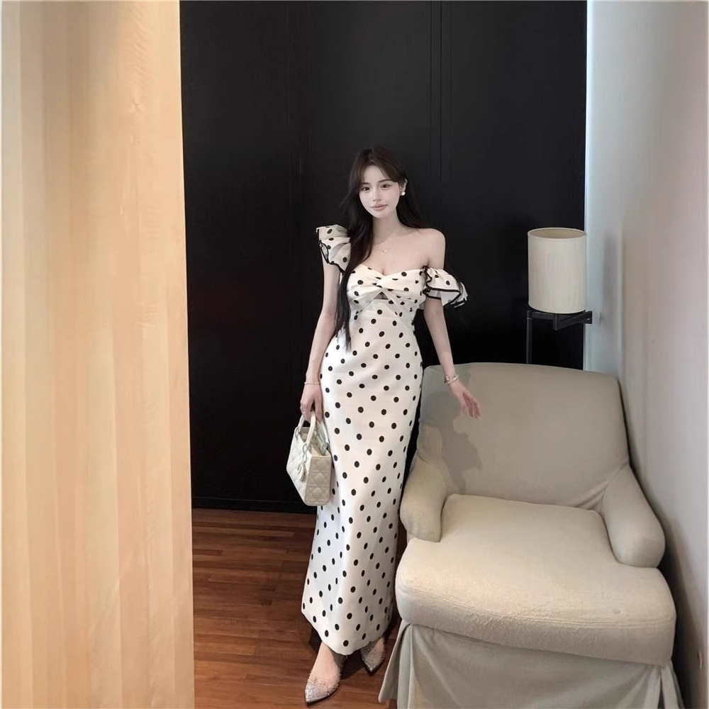 Pure Desire Polka Dot Brace Dress Women