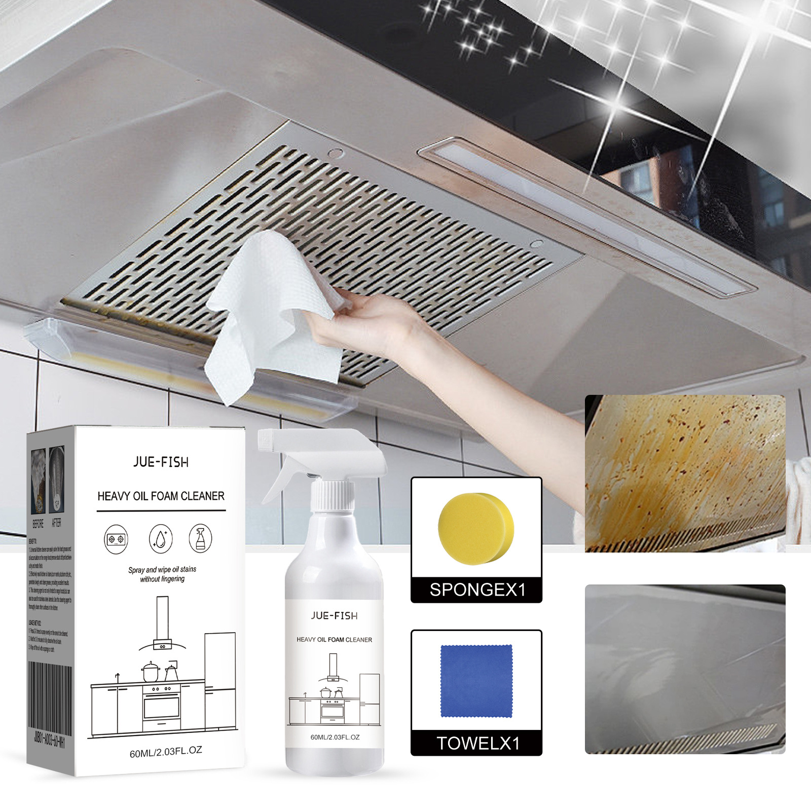 Heavy Oil Stain Foamed Cleaner