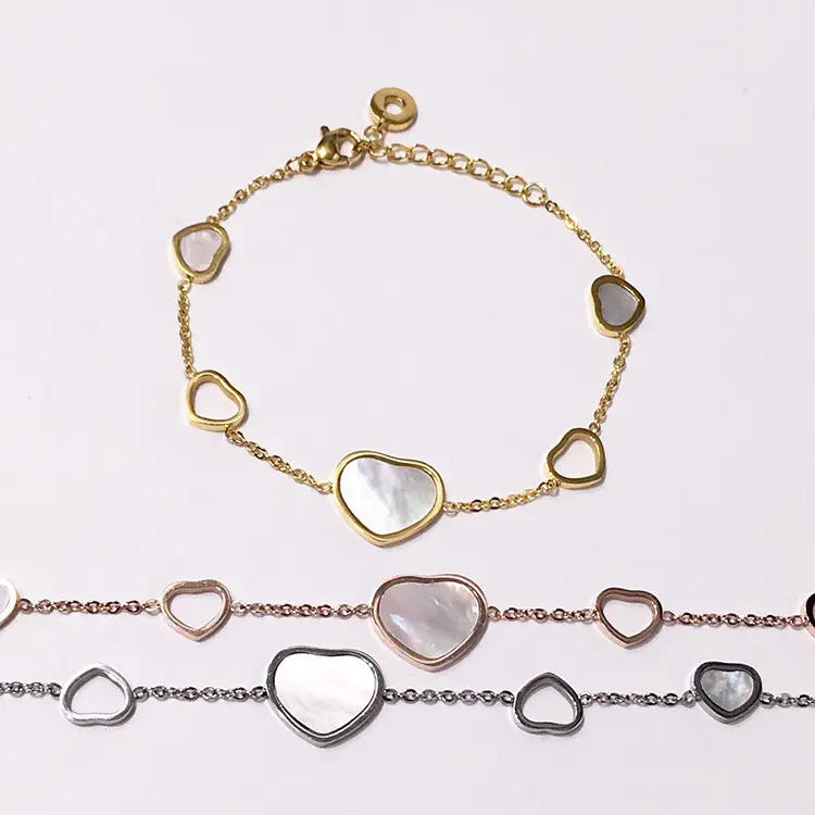 Heart Irregular String Titanium Steel Bracelet