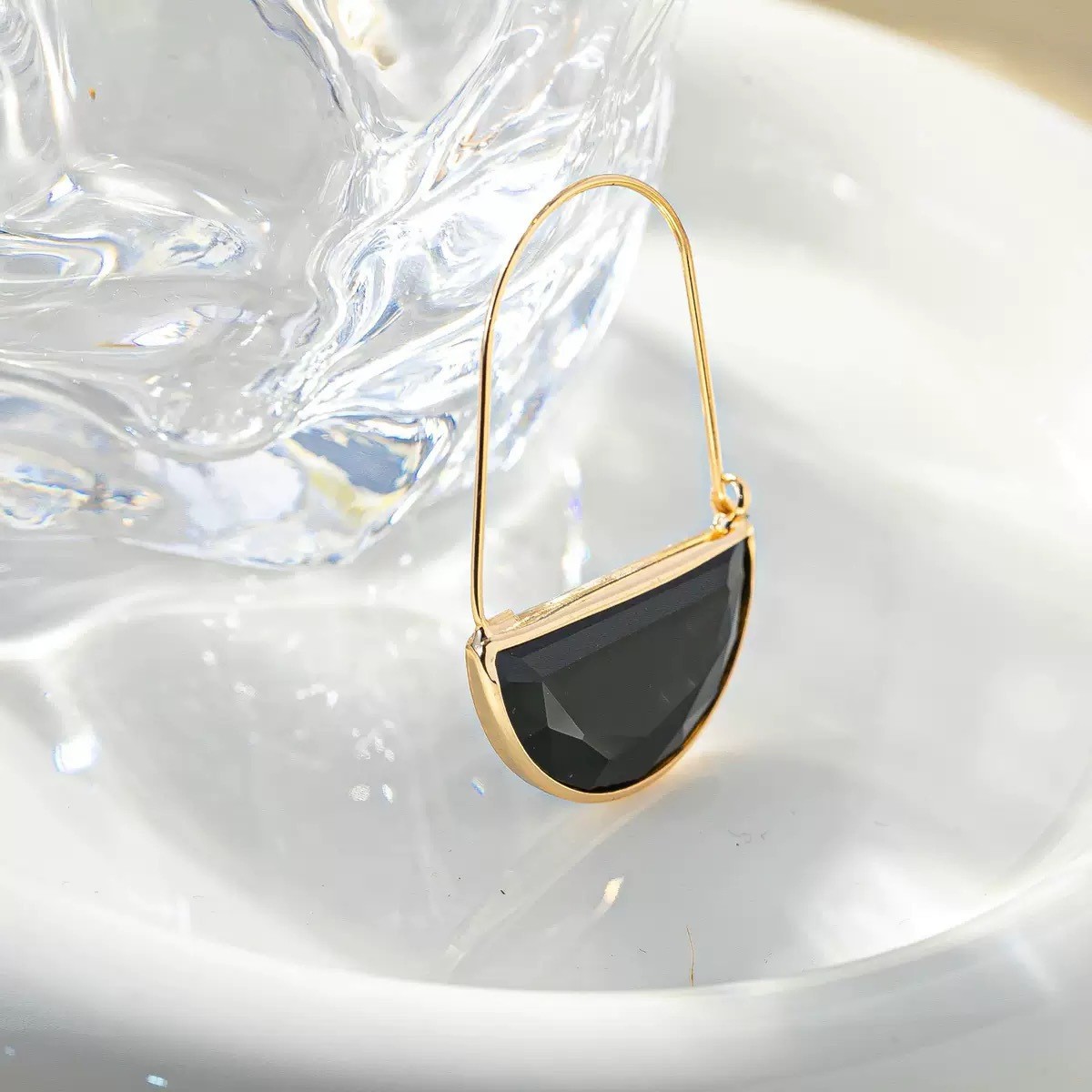 Semi Circular Earrings For Women Minimalist Versatile And Trendy